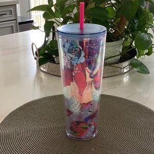 NEW Starbucks 24oz Floral Tumbler with Straw